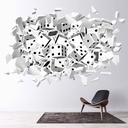 White Dice White Brick 3D Hole In The Wall Sticker | Icon Wall Stickers